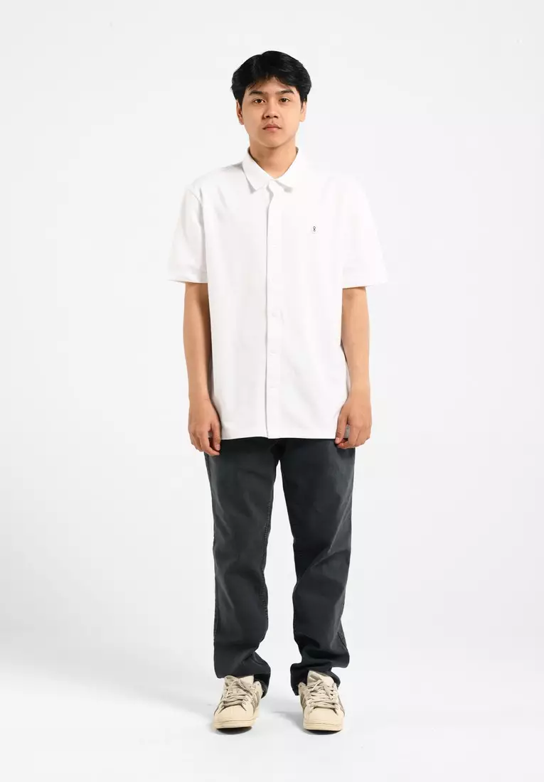 Greenlight Essential Men's Basic Shirt Short Sleeve Slim Fit Cotton Polyester Astru HP-C050225