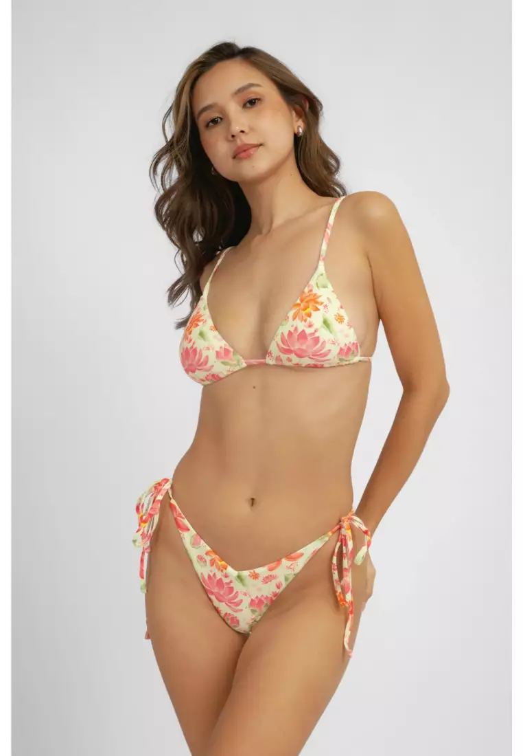 Kelly Side-Ties Cheeky Bikini Bottoms, Oasis