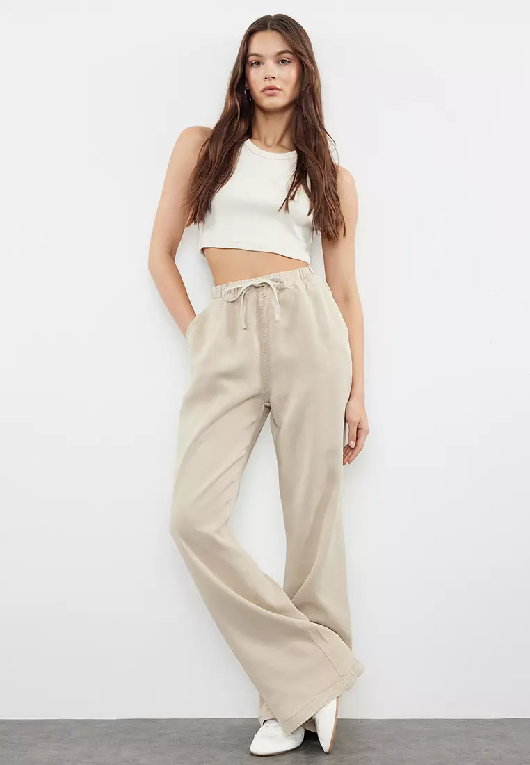 Lyocell High Waist Pants