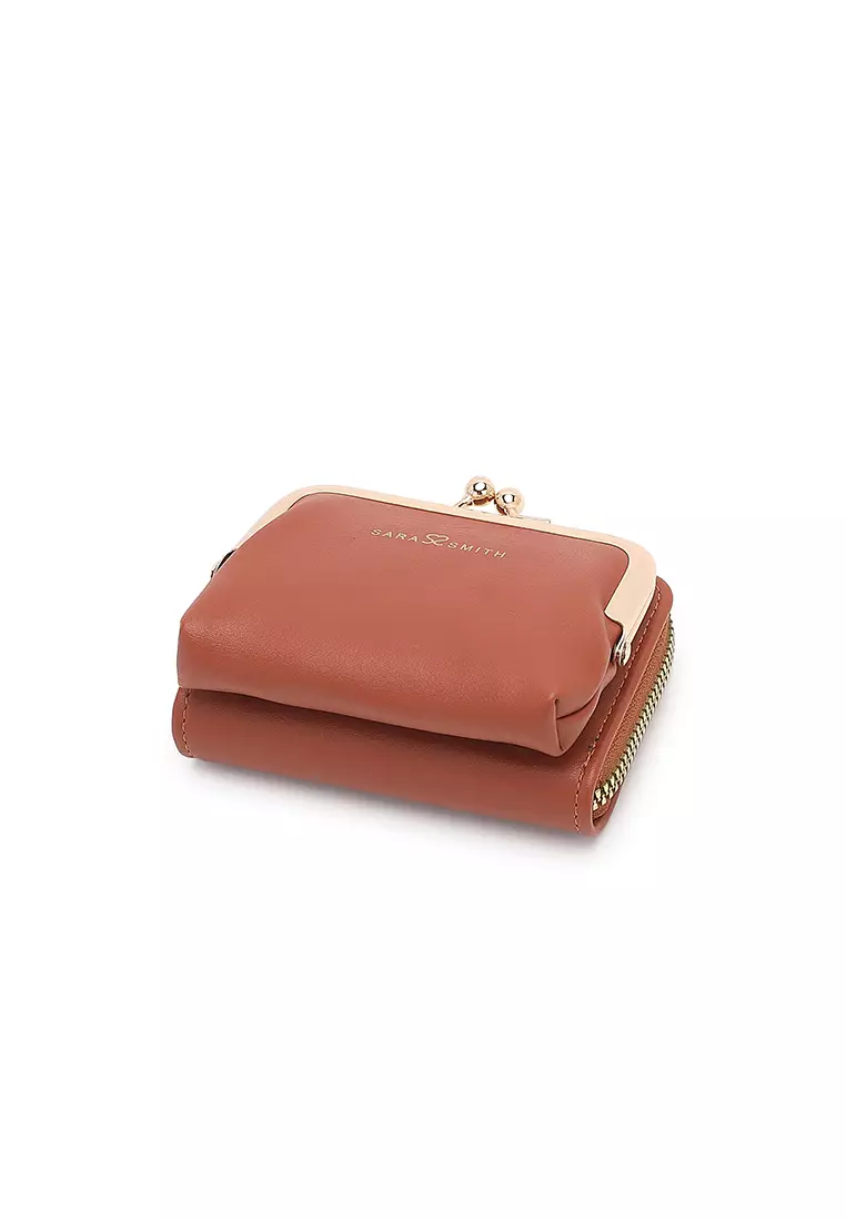 Women's Short Wallet / Purse - Brown