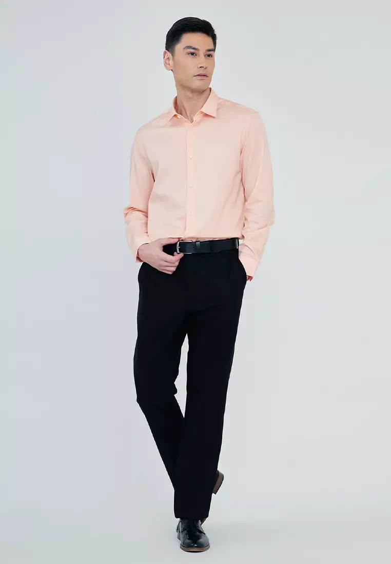 Slim Fit Textured Dress Shirt