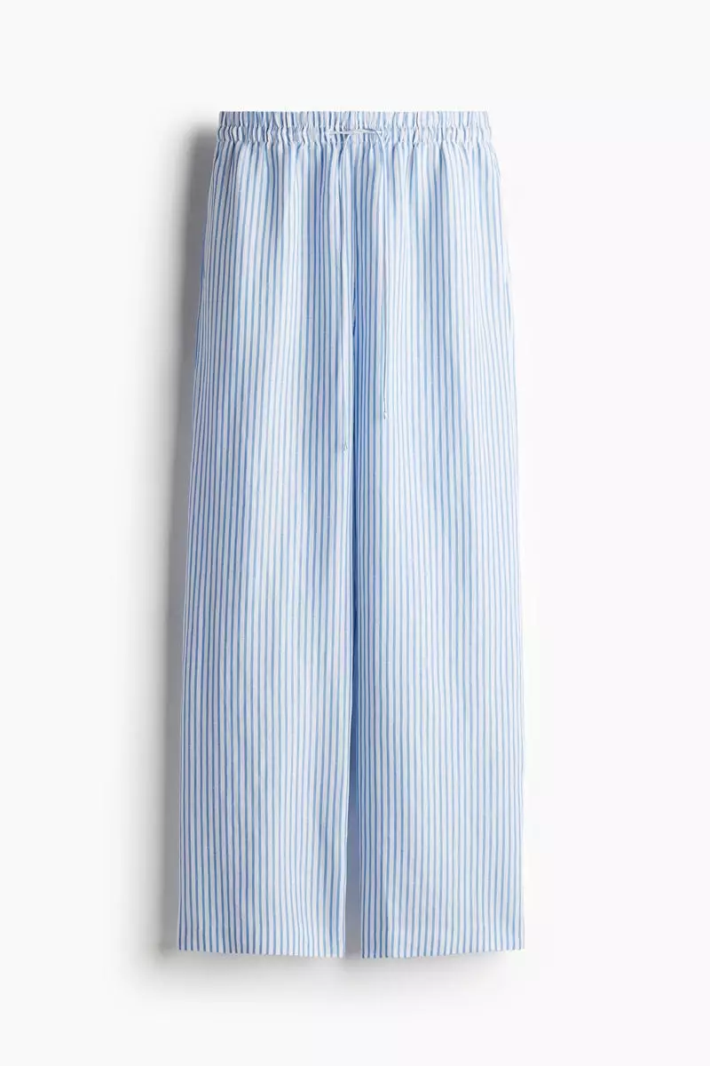 Linen-blend trousers