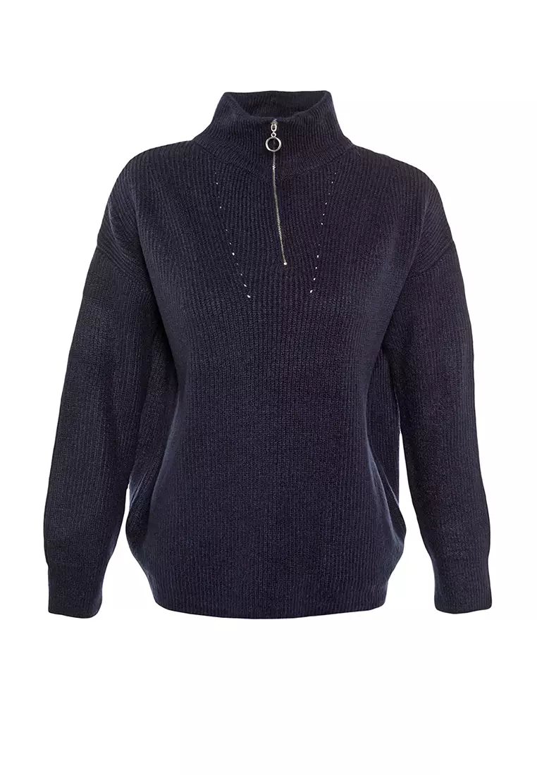 Zip-up Knitwear Sweater