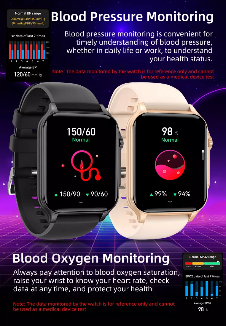 SmartWatch Layar1.96" Fungsi Alarm Denyut Jantung Jam Pintar FitnessTracker Bluetooth Musik pink