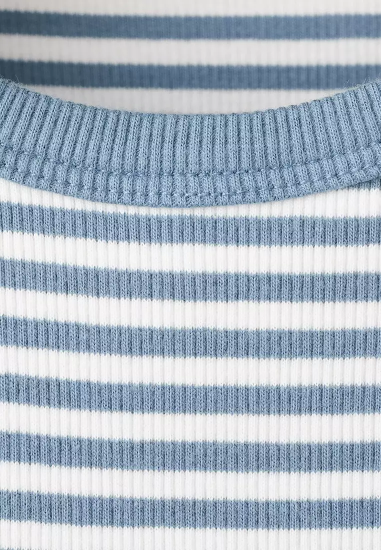 Striped Ribbed Top
