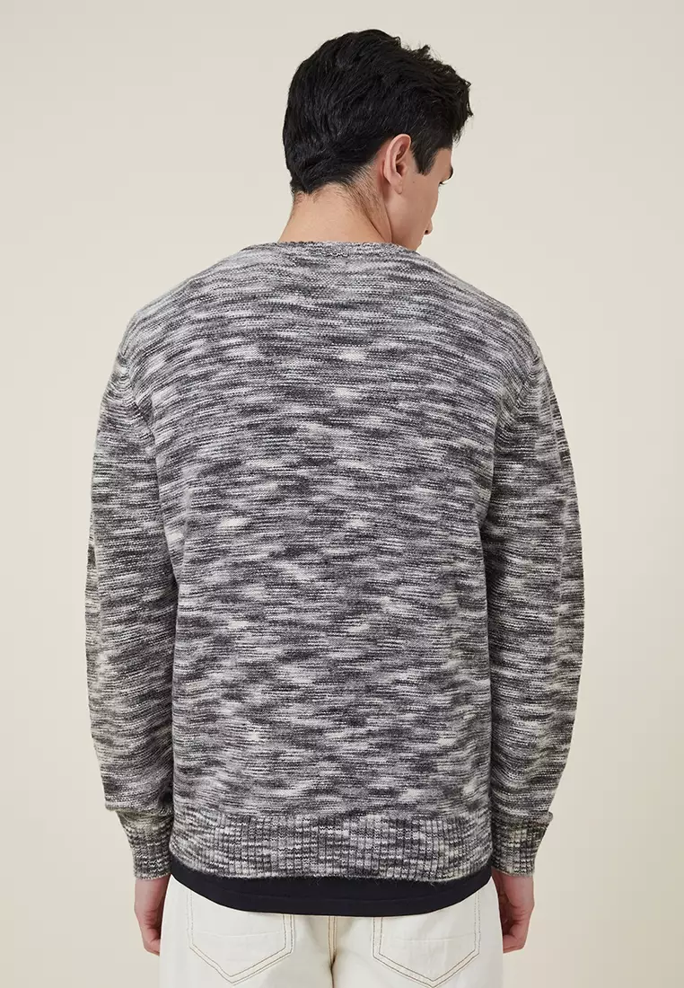 White cotton knit store sweater