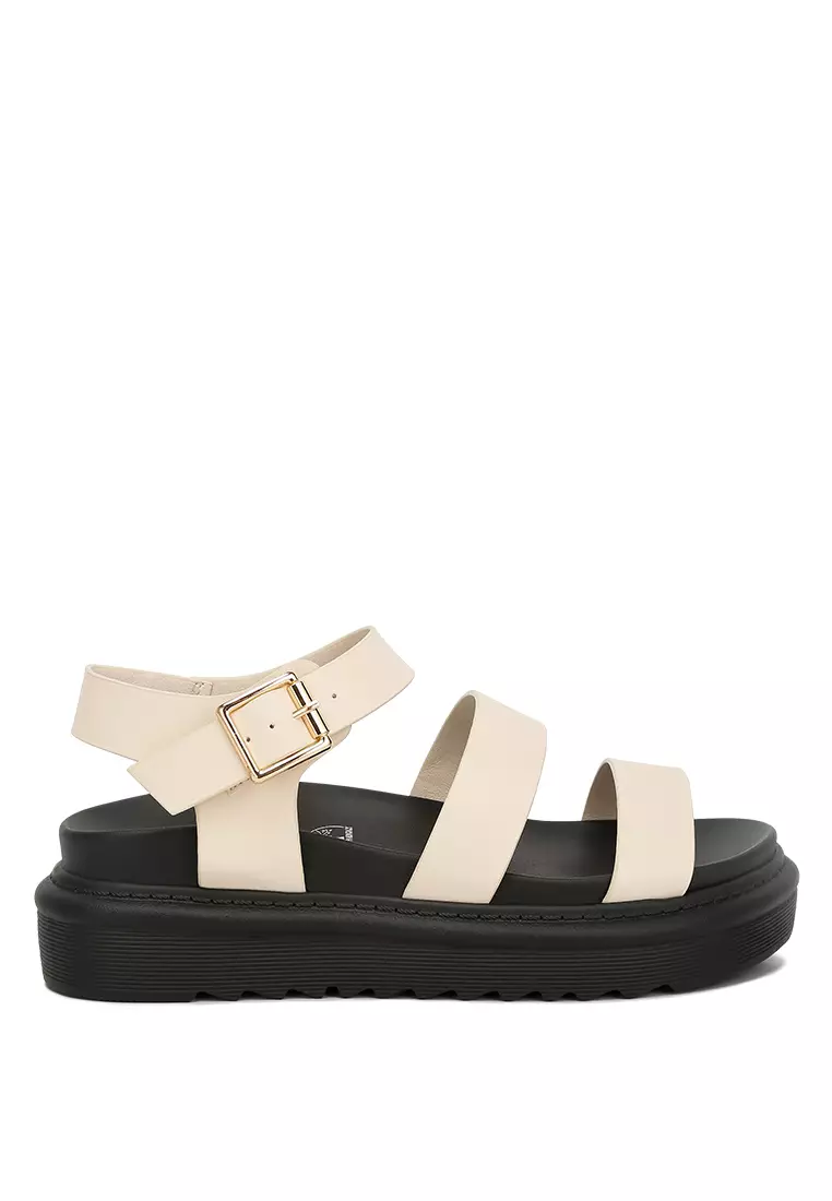 Discount on London Rag  shoes - SKU: Pin Buckle Espadrille In Beige