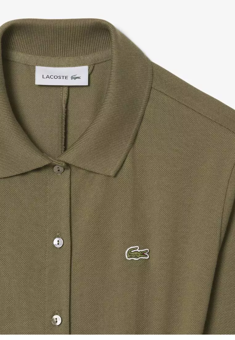 Polo Collar Belted Petit Piqué Dress