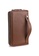 A FRENZ brown Men's PU Leather Double Zip Clutch Long Wallet 4DFB6AC59FA602GS_2