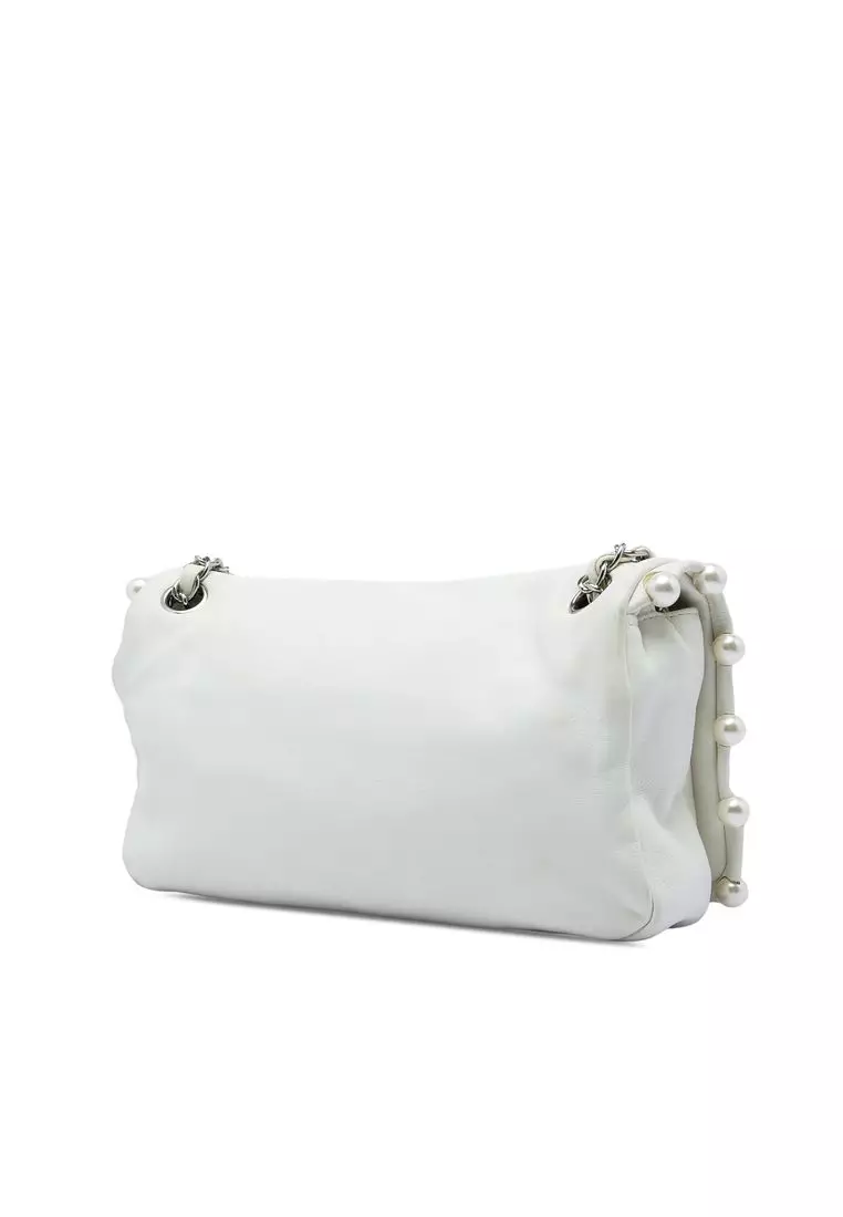 Pre-Loved Chanel Lambskin Pearl Obsession Flap