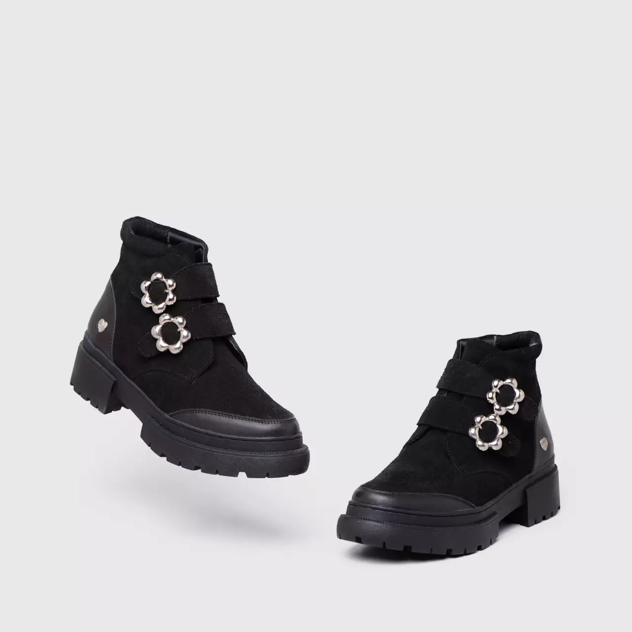 Fatmara Boots Genuine Suede Black