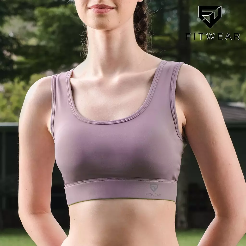 Fitwear Sportbra Olahraga Wanita CAROLINE CRISS-CROSS - MUTED LILAC