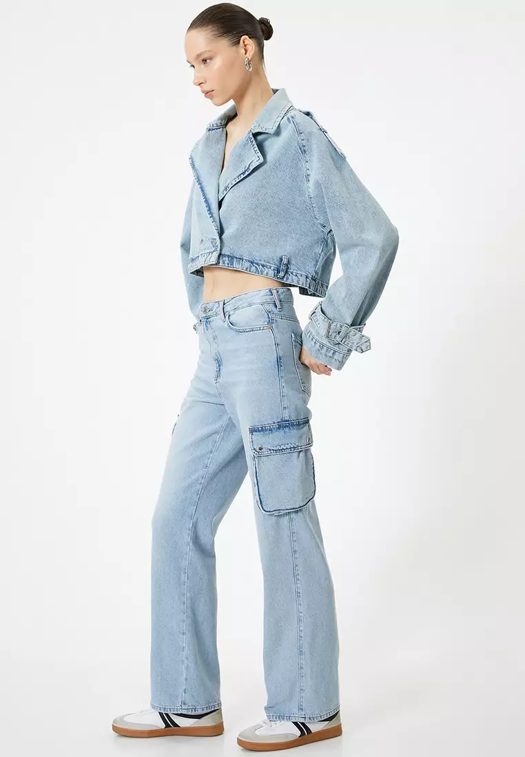 Nora High Waist Cargo Jeans