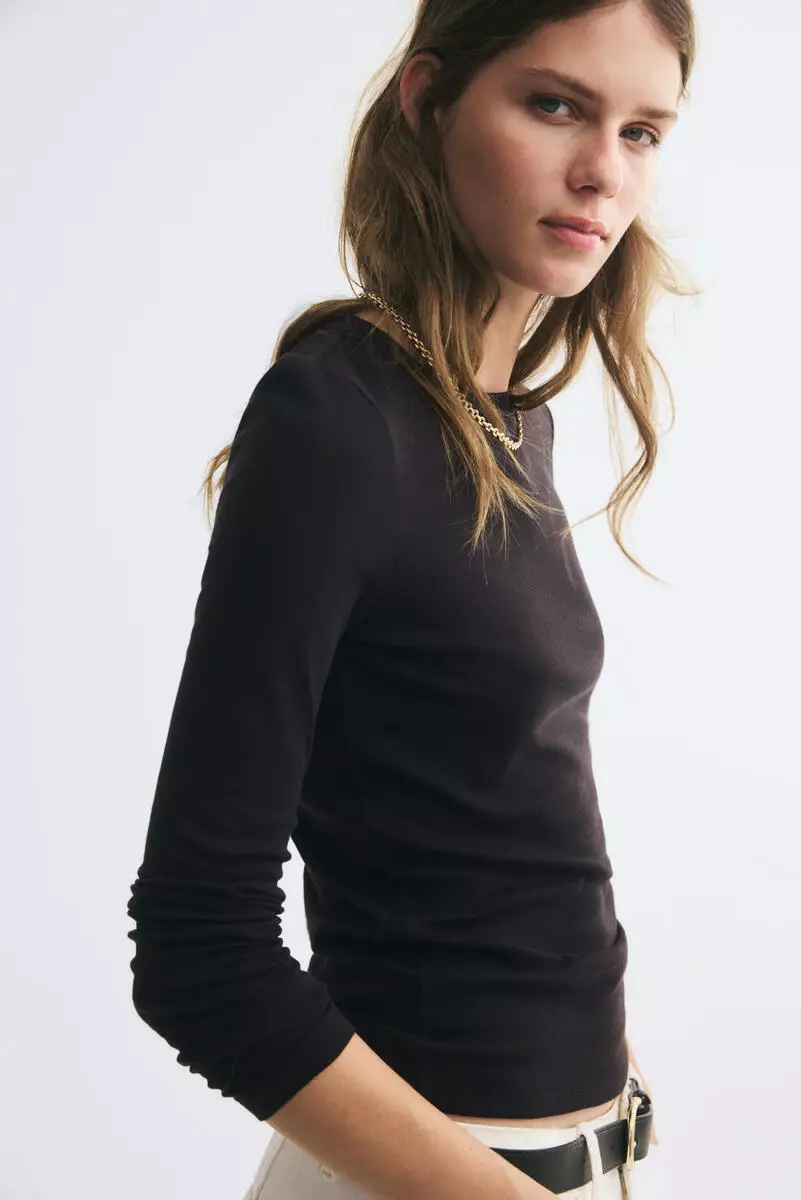 Pima cotton jersey top