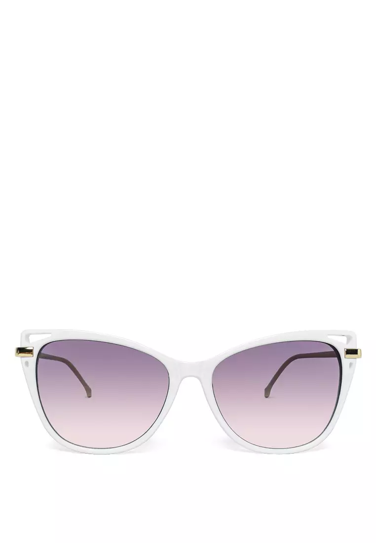 Buy London Rag Retro Cat Eye Sunglasses In White Purple 2024 Online