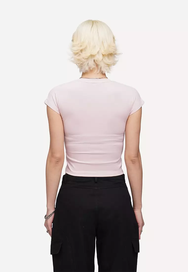 Capped Sleeve Slim T-Shirt