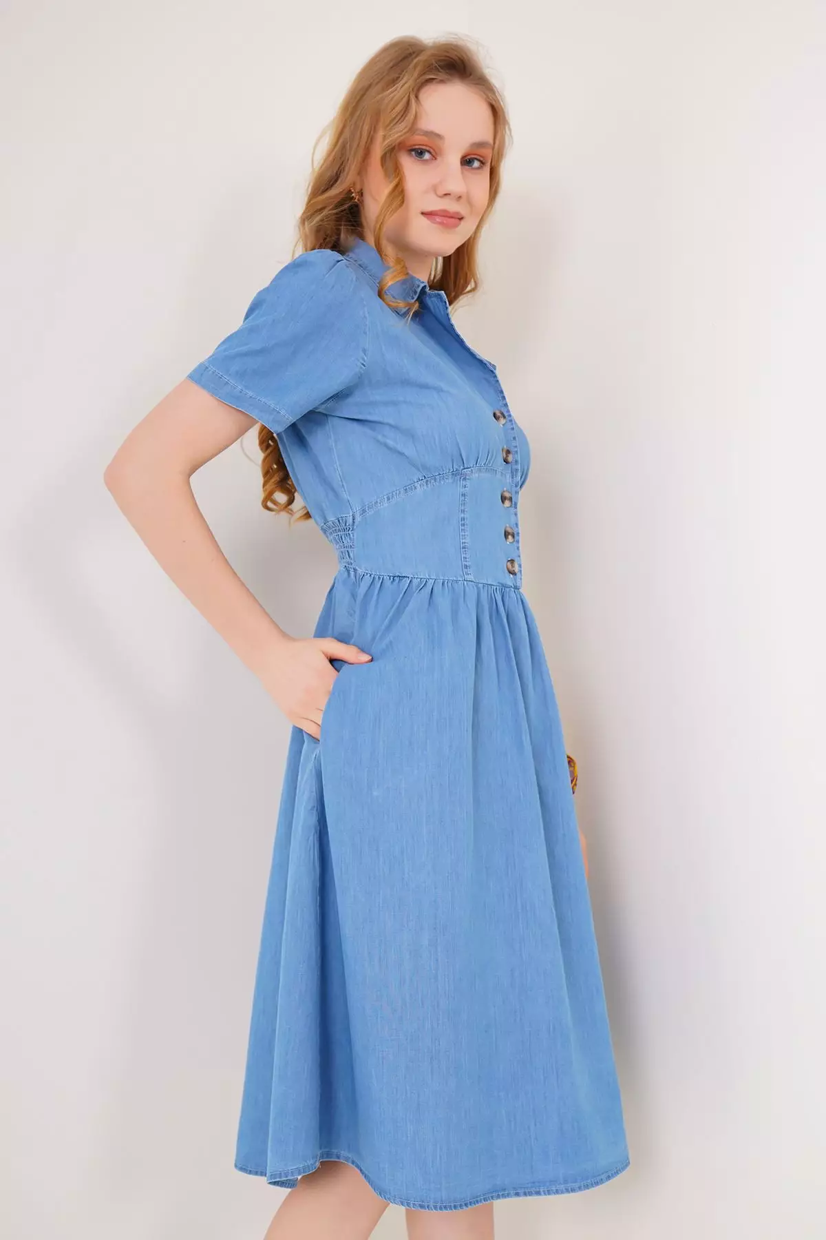Denim Midi Dress