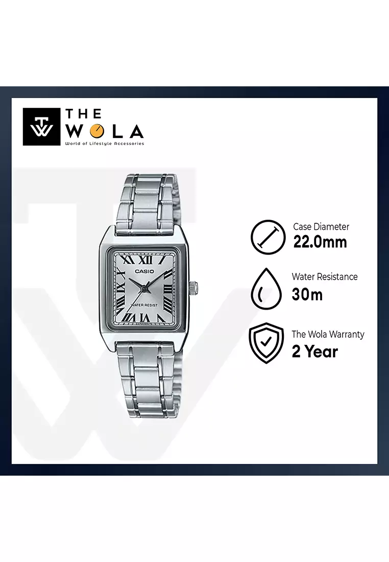 Women's Analog Watch LTP-V007D-7B Silver Stainless Steel Watch