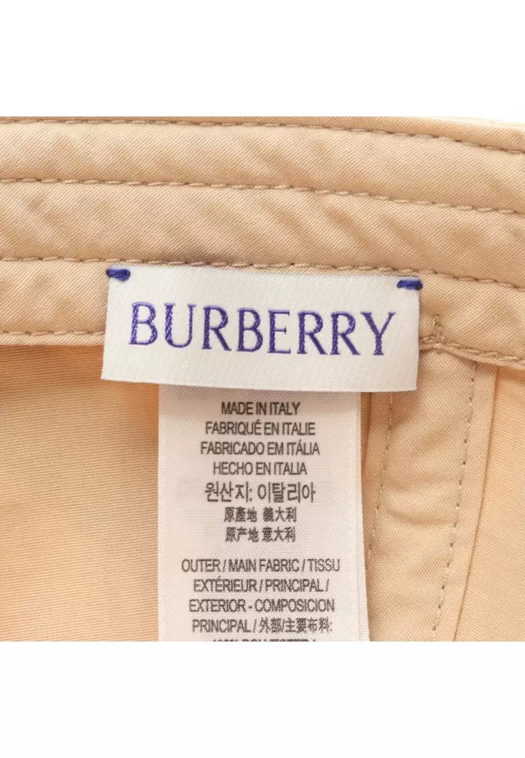 Pre-Loved Burberry baseball cap hat beige multicolor
