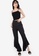 ZALORA BASICS black 100% Recycled Polyester Cropped Cami Top 4DCC8AAFC1AD89GS_4
