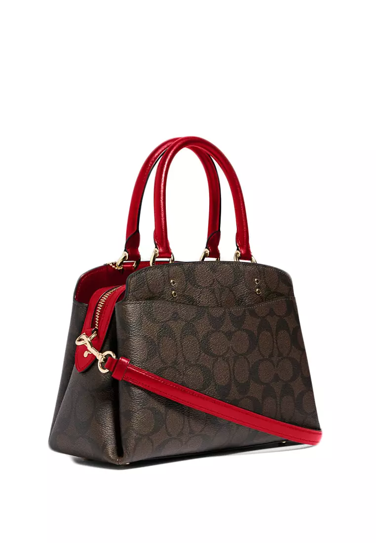 Coach lillie best sale carryall red