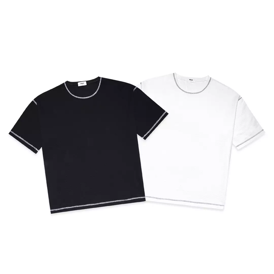 Top Stitches Waffle T-Shirt White