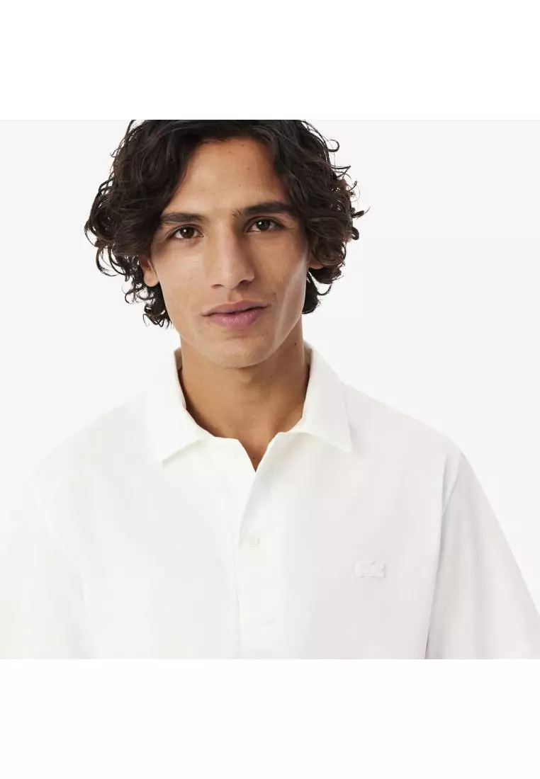 Paris Classic Fit Open Neck Embroidered Polo Shirt