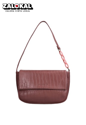 Jual Mayonette Mayonette Merilyn Shoulder Bag Vintage Croco Bag Tas Wanita Terbaru 2021 Pink Original Zalora Indonesia