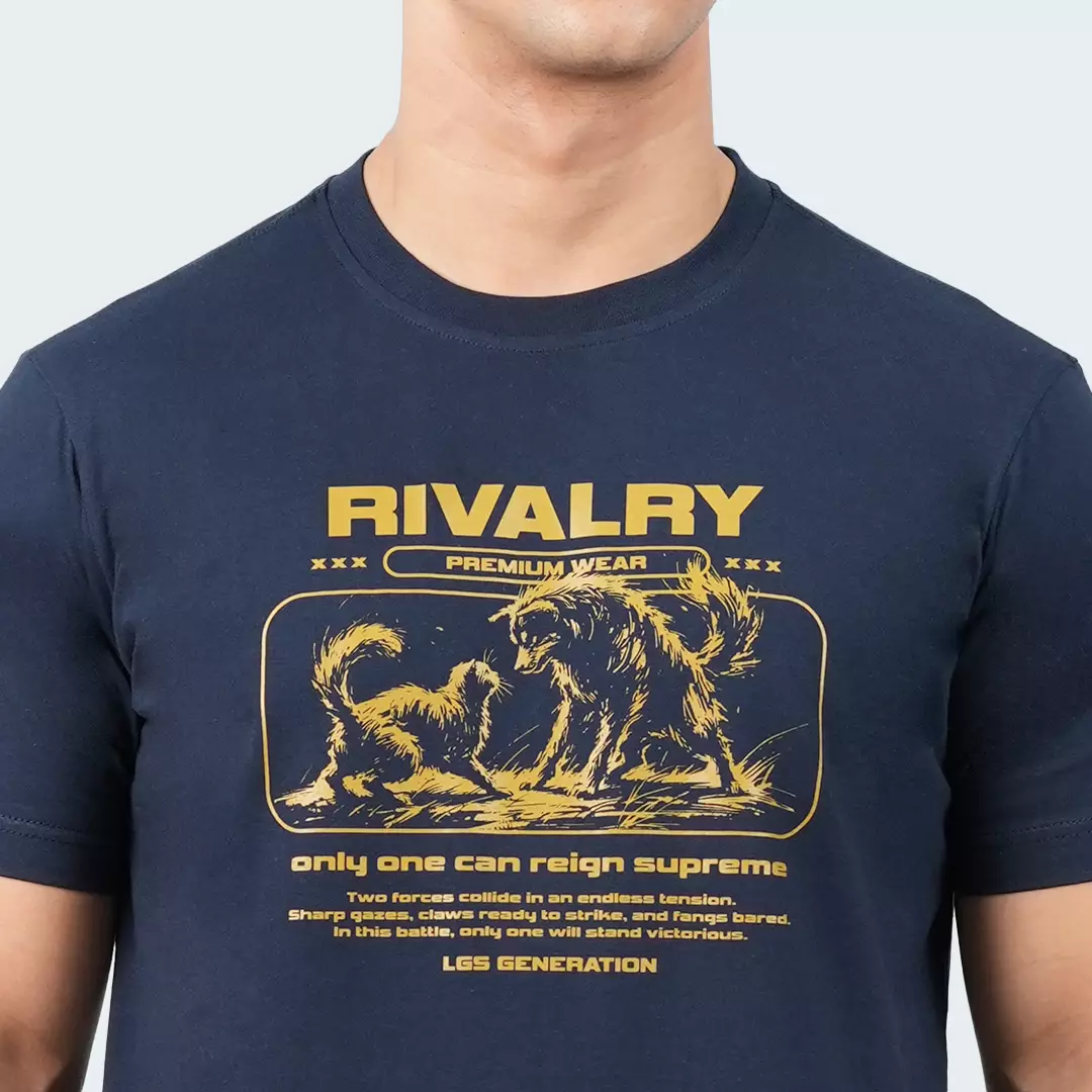 LGS - Kaos Grafis Pria - New Collection - Slim Fit - Youth - Gambar Sablon - Slim Fit - Katun - Navy - GTS.878.N305.01.C
