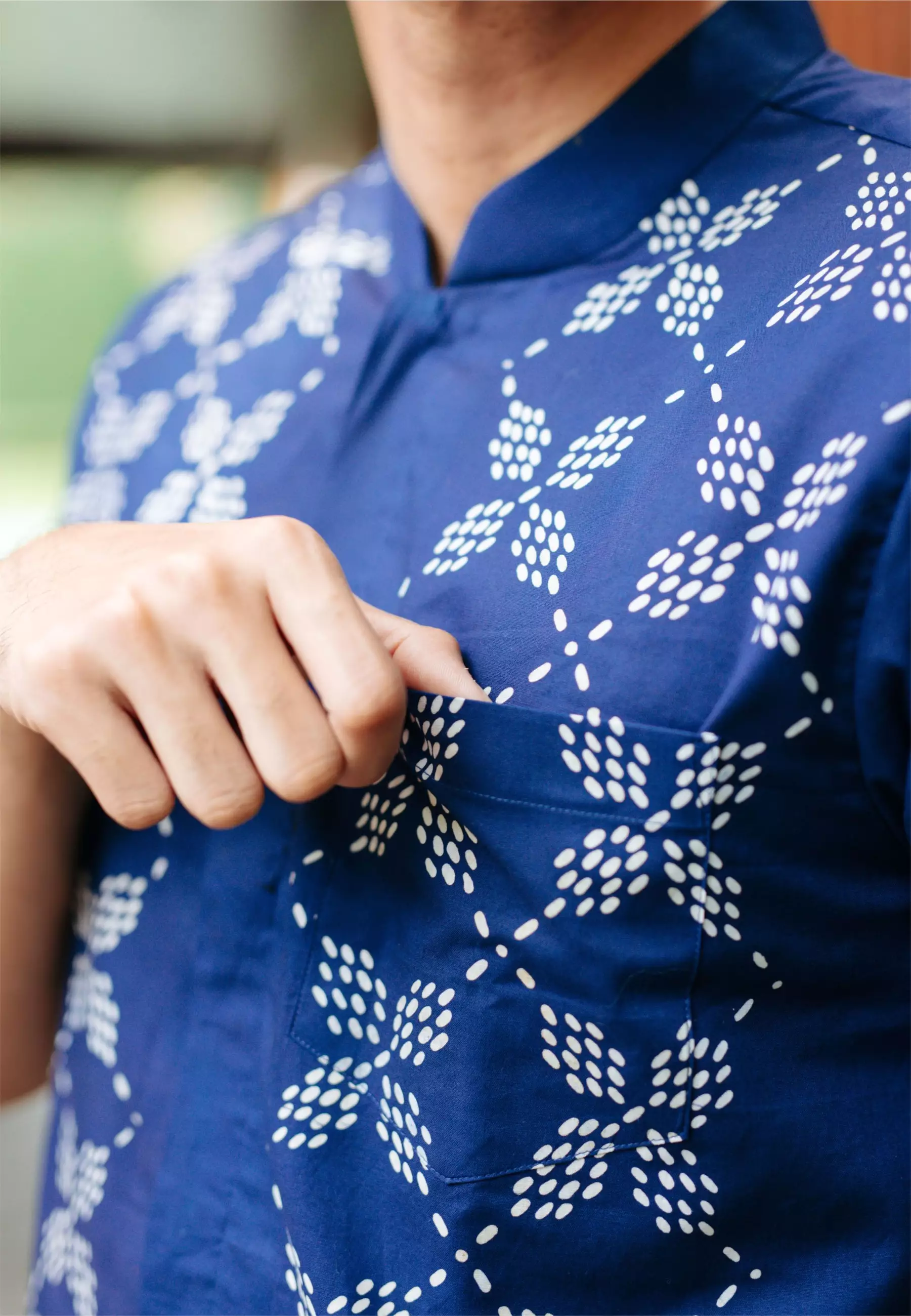 Hadinata Batik Koko Cap Pendek Furing Rakha