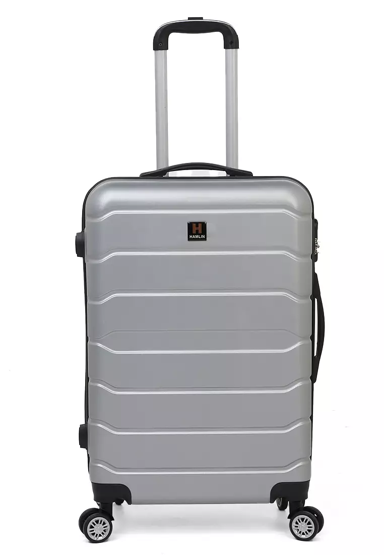 Austin Koper Hardcase Unisex Size 24 Inch Large Compartment Suitcase Combination Lock Material ABS+PVC Coated ORIGINAL - Gray