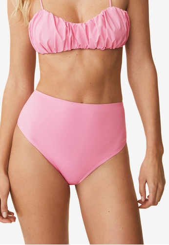 Mango pink High-Waist Bikini Bottom 2EEF6USEE6A6F8GS_1