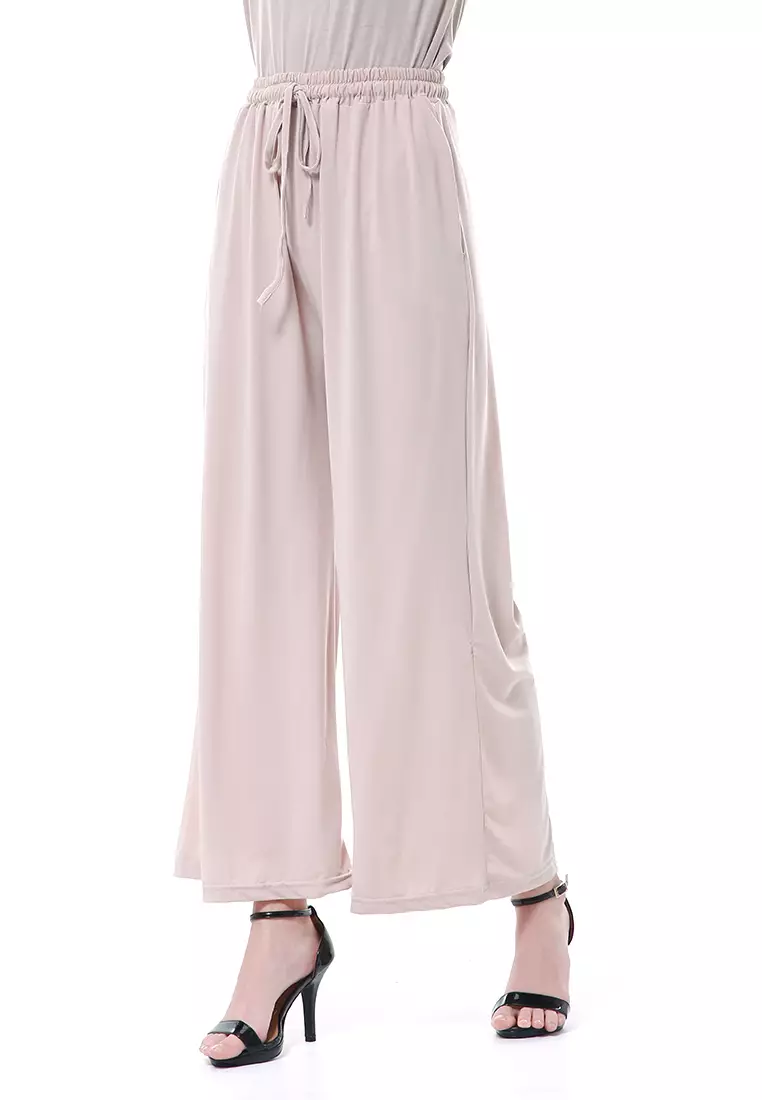 Nana Celana Kulot Bawahan Wanita Regular Fit Premium Quality - Cream