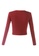 London Rag red Long Sleeve Drawstring Ruched Top in Burgundy 6FC58AAAE14CF6GS_8