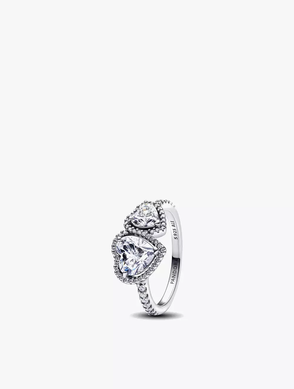 Jual PANDORA Hearts sterling silver ring with clear cubic zirconia