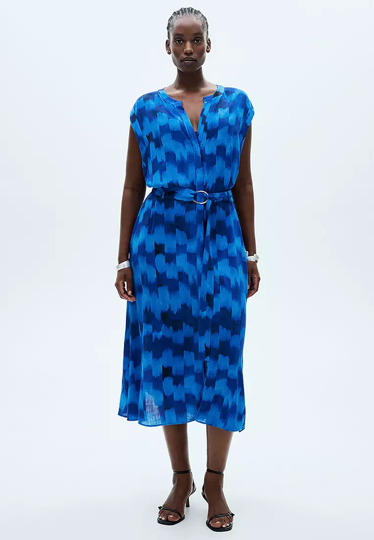 Mango blue dress hotsell