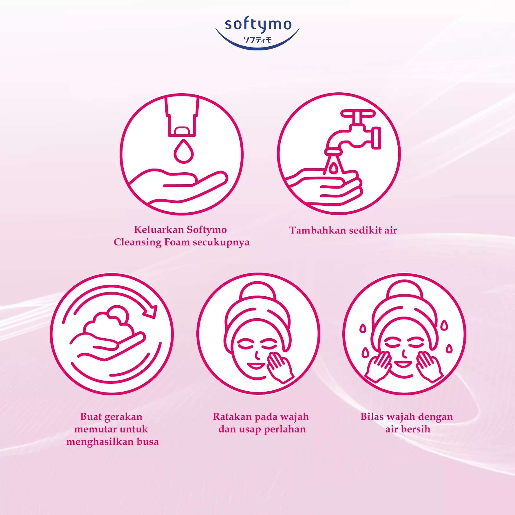 KOSE SOFTYMO Hyaluronic Acid Facial Cleansing Foam 190gr (Sabun Cuci Muka / Facial Foam)