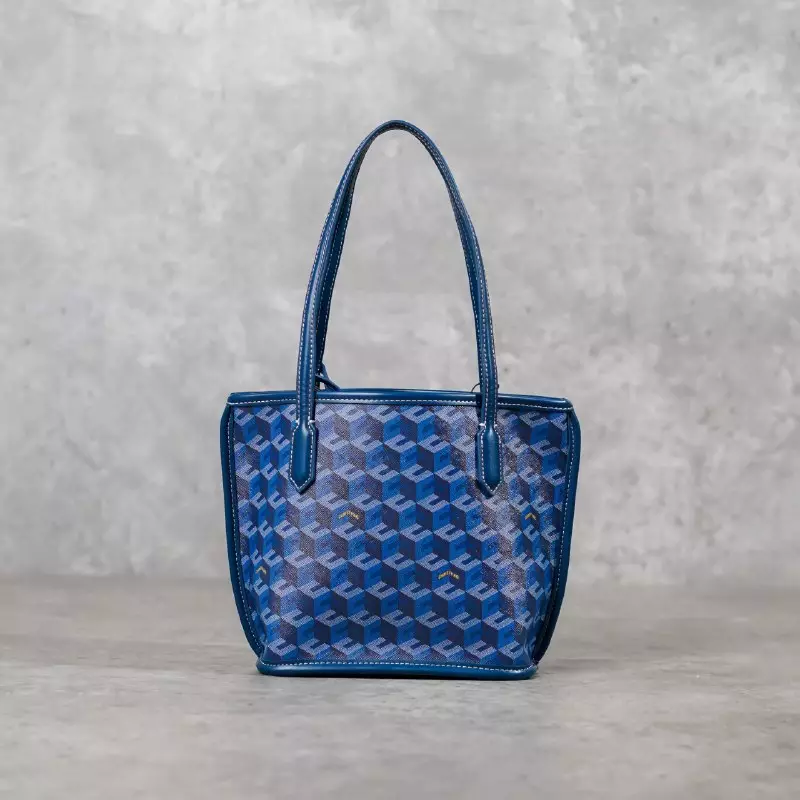 Tas CHRISTY NG MONOGRAM PATTERN BLUE TOTE BAG MINI 100% ORIGINAL