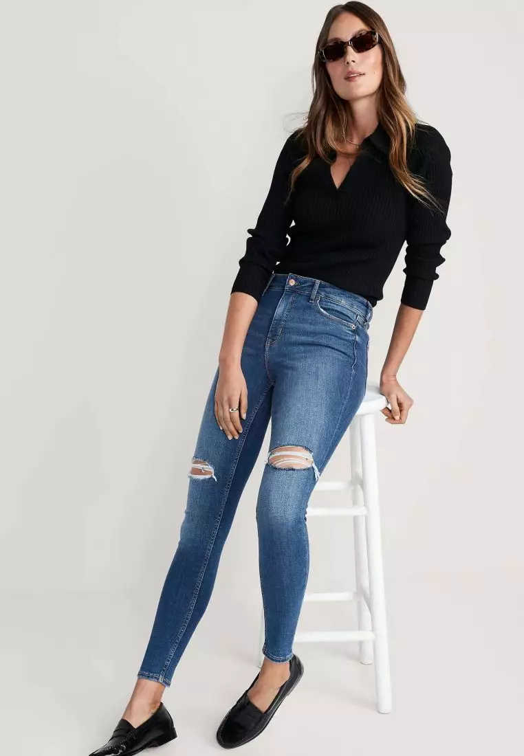 Buy Old Navy High-Waisted Rockstar Super-Skinny Ripped Jeans 2025