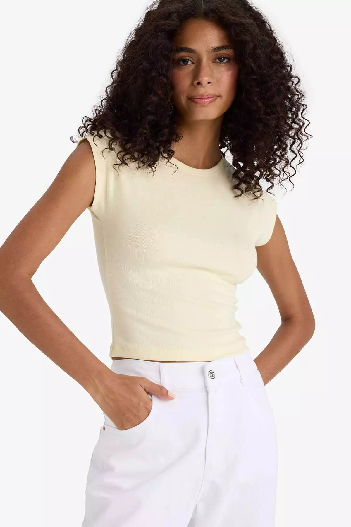 Slim Fit Tight Fit Crew Neck Basic Plain Modal Short Sleeve T-Shirt F0685Ax25Sp