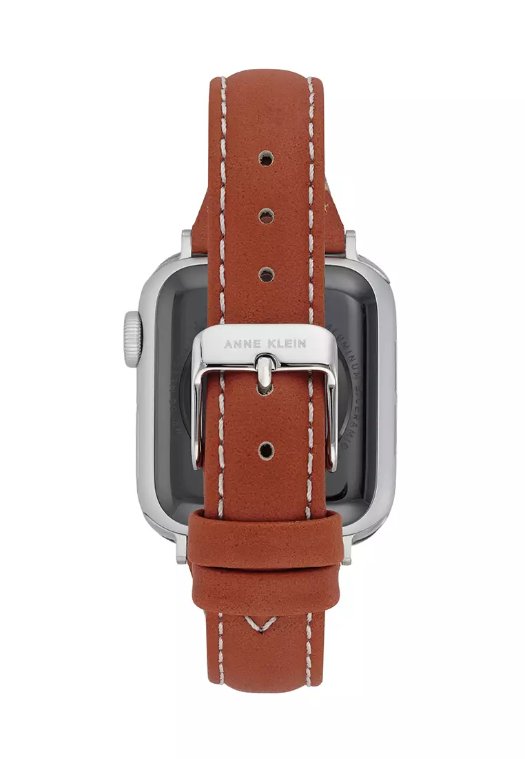 38/40/41mm Wearable Band For Apple Watch In Tan Leather With Rose Gold Hardware
