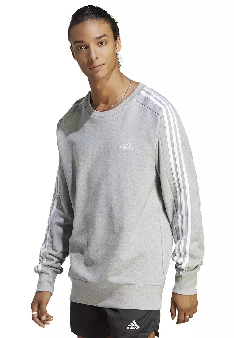 Jual ADIDAS essentials french terry 3-stripes sweatshirt Original 2023 |  ZALORA Indonesia ®