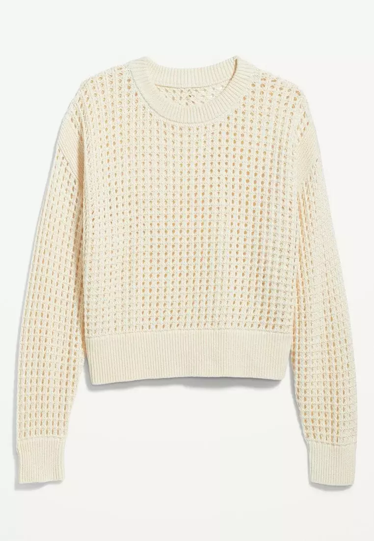 Open-Stitch Sweater For Women