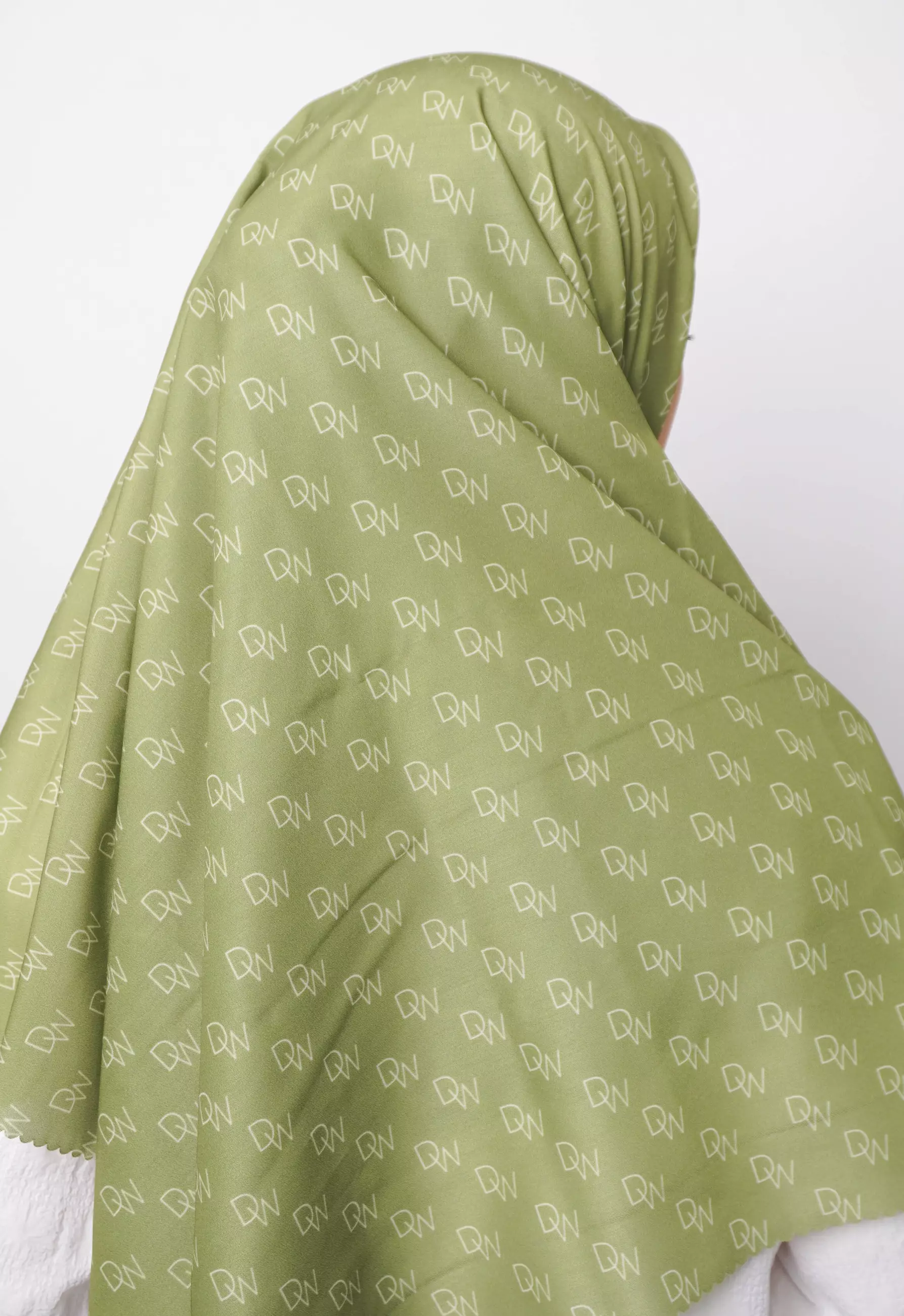 WK060 Kerudung Segi Empat Warna Avocado Motif Premium Anti Mleyot Anti Kusut Anti Lecek Avocado