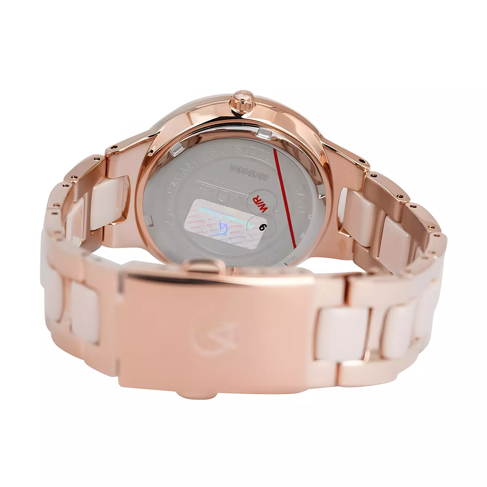 Alexandre Christie Ceramic - Jam Tangan Chronogarph Wanita - Rose Gold Peach - Stainless Steel - 2299 BFBRGLN