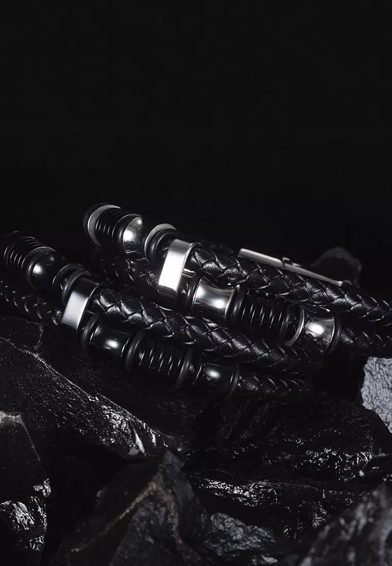 型男磁吸扣鈦鋼手環