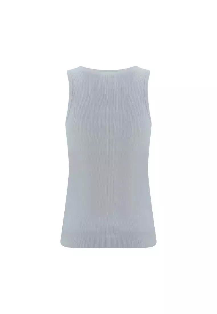 Tシャツ・カットソー GIVENCHY Ribbed tank top with 4g detail Bianco GIVENCHY | 4g Ribbed Tank | Men | White | Flannels