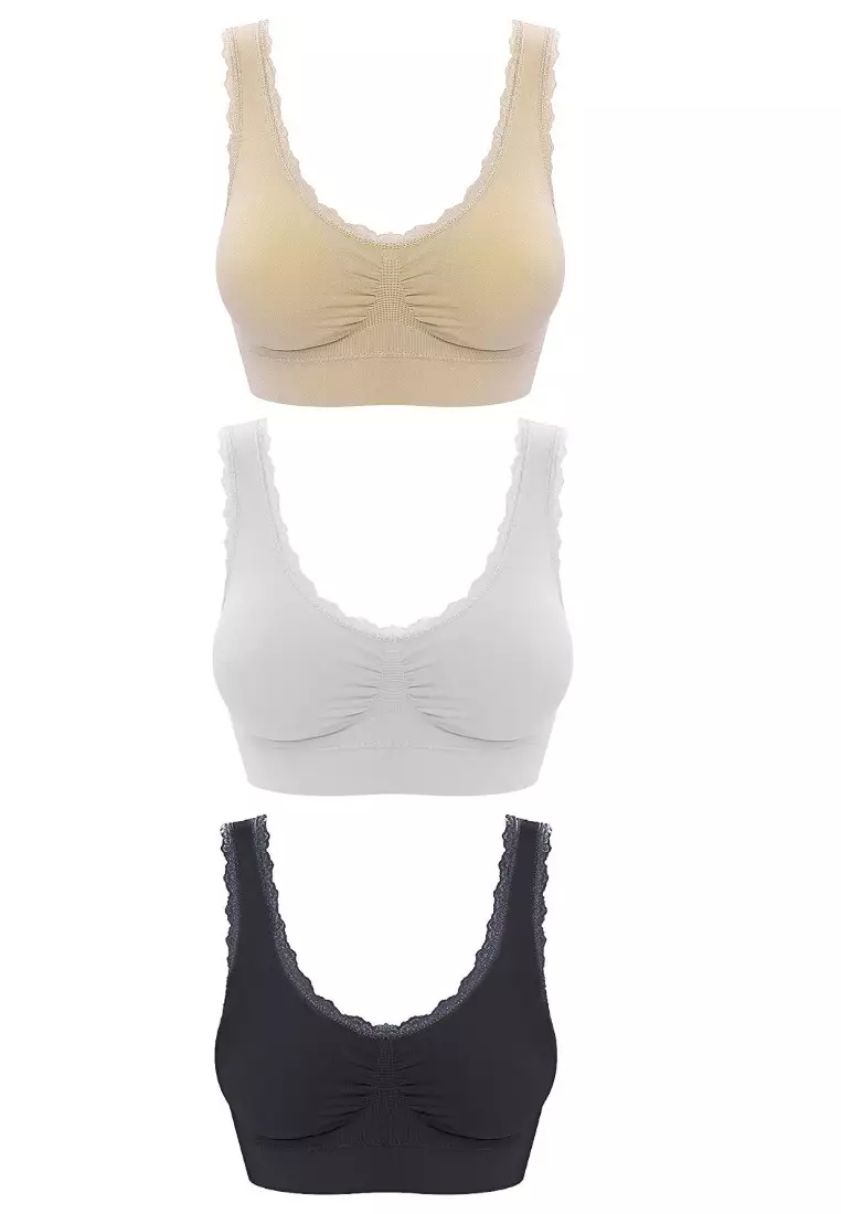 Buy YSoCool Women s Lace Trim Pullover Wirefree Seamless Bra