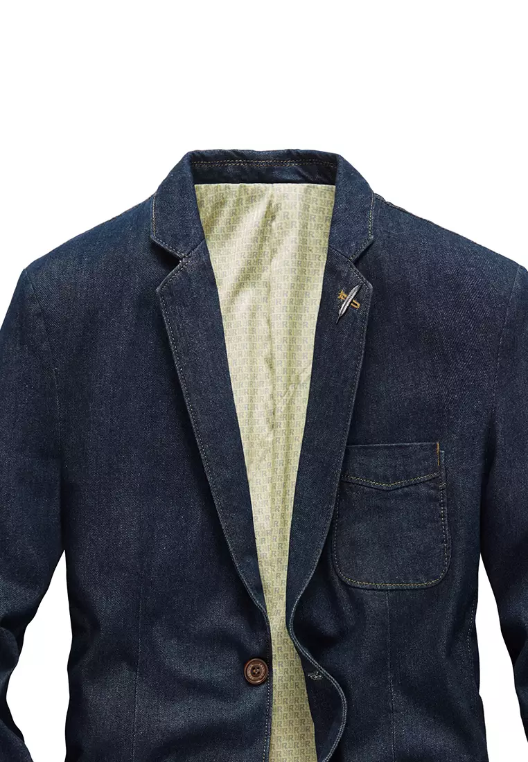 Slim Casual Denim Suit Jacket XN81985
