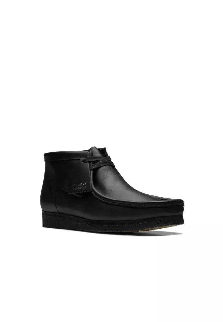 Buy Clarks Mens Wallabee Boot Black Leather Online ZALORA Malaysia